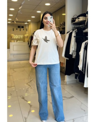 Vosse Gri Figürlü Tişört