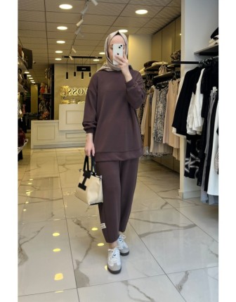 Vosse Kahverengi Paça Detaylı Oyso Takım