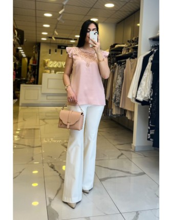 Ekol Pudra Küpürlü Bluz