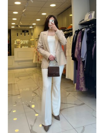 Ekol Kum Keten Blazer Ceket 