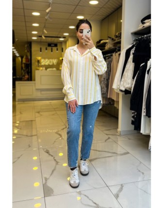 Ekol Sarı Çizgili Gömlek