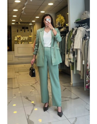 Ekol Mint Büzgülü Ceket 