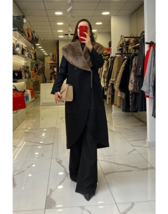 Mascara Siyah Kürklü Kaban