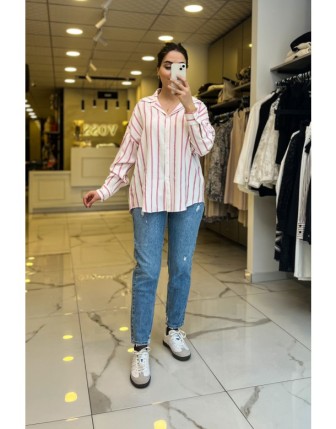 Ekol Pembe Çizgili Gömlek