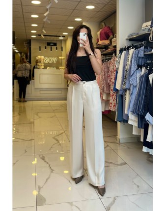 Ekol Bej Bol Paça Saten Pantolon