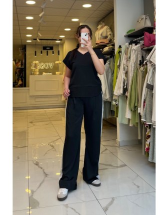 On Fashıon Siyah V Yaka Tişört