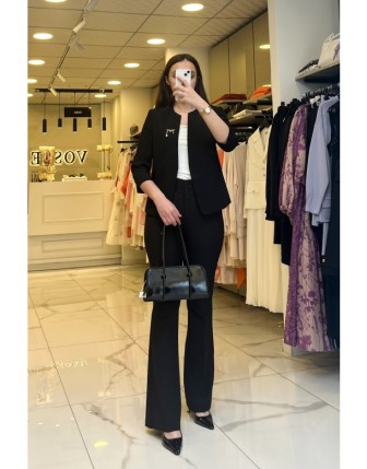 Ekol Siyah Blazer Ceket 