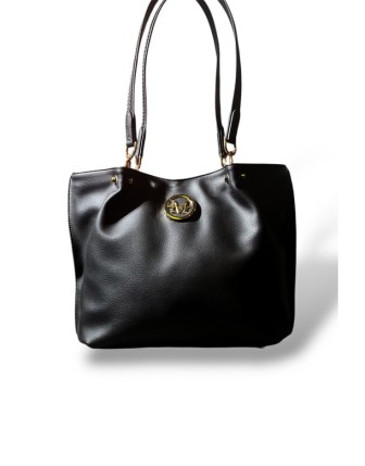 Dikdörtgen Formlu Geniş Siyah Çanta