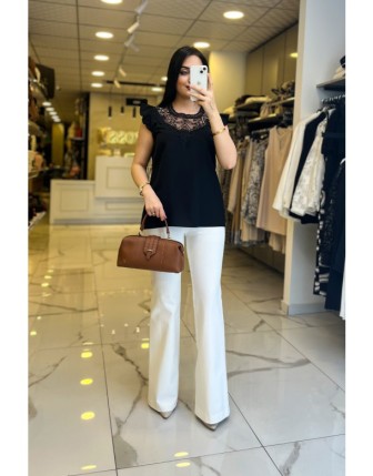 Ekol Siyah Küpürlü Bluz