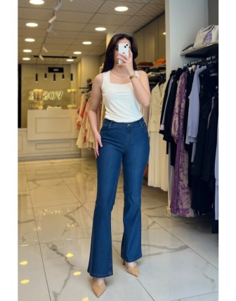 Ekol İndigo İspanyol Paça Kot Pantolon