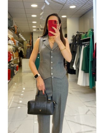 Ekol Antrasit Düğmeli Yelek