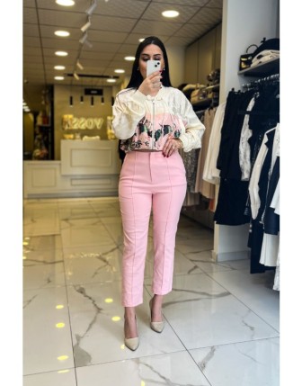 On Fashıon Pembe Dar Paça Pantolon