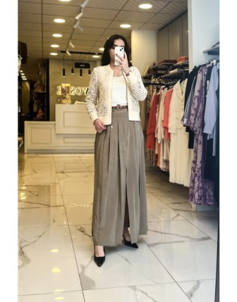 On Fashıon Krem Küpür Hırka