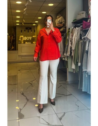 On Fashıon Mercan V Yaka Gömlek 