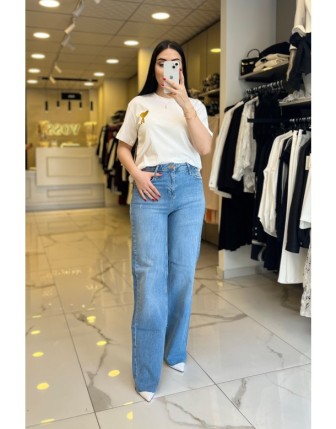 Vosse Mavi Kesik Paça Kot Pantolon 