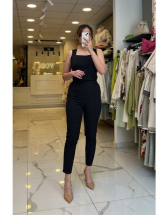 Vosse Siyah Taş Detaylı Pantolon 