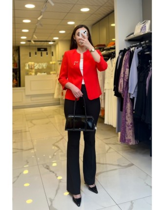 Ekol Kırmızı Blazer Ceket 
