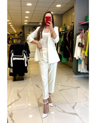 Ekol Ekru Bilek Boy Havuç Paça Pantolon