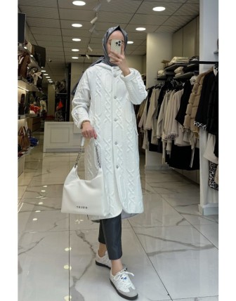 Mascara Ekru Gümüş Şeritli Ceket