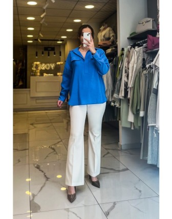 On Fashıon İndigo   V Yaka Gömlek 