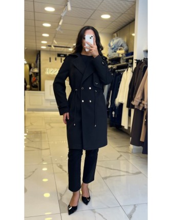 Ekol Siyah Beli Büzgülü Apoletli Kaban