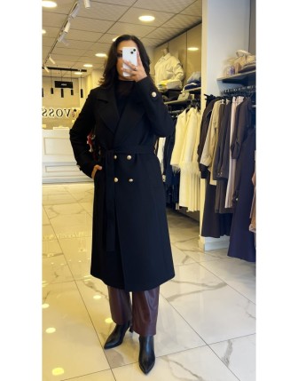 Ekol Siyah Beli Kuşaklı Kolları Apoletli Kaban