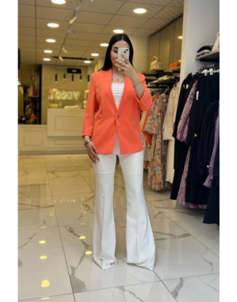 Ekol Somon Düğmeli Blazer Ceket 