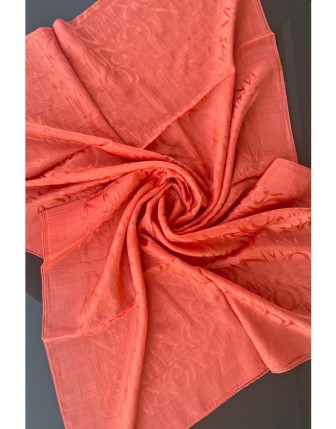 Imannoor Monogram Nar Çiçeği Shiny Jakar Şal