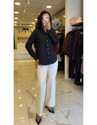 Yusuf Özdemir Beyaz İspanyol Paça Pantolon