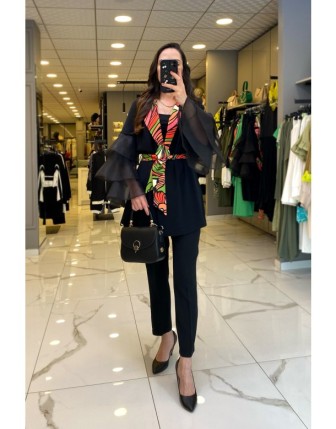 Miaruj Siyah Kıuşaklı Ceketli Takım