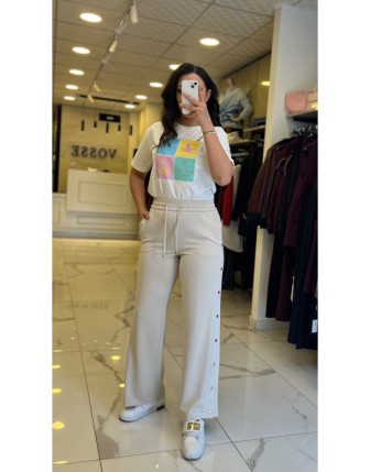 Yusuf Özdemir  Taş  İndigo Çıtçıtlı Pantolon 