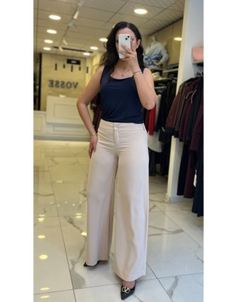 Yusuf Özdemir Bej  Çift Düğmeli Pantolon