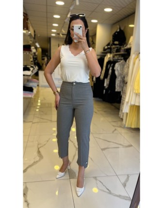 Yusuf Özdemir Antrasit Paçası Aksesuar Detaylı Havuç Pantolon