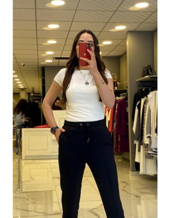 On Fashion Beyaz Sıfır Yaka Bluz