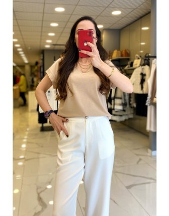 On Fashıon Kum V Yaka Tişört