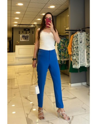 Miaruj Mavi Cep Detaylı Pantolon 