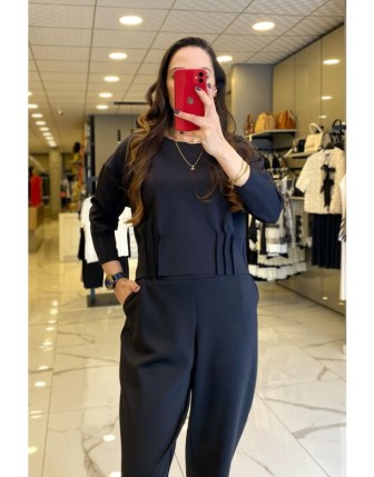 On Fashıon Siyah   Dikiş Detaylı Sweat