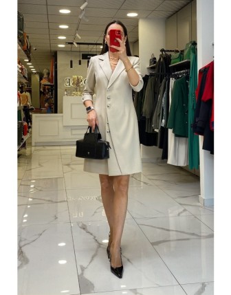 Ekol Kum  Gümüş Düğme Detaylı Elbise