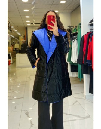 Trenç Sakks İç Astarı Renkli Kapitone Kaban