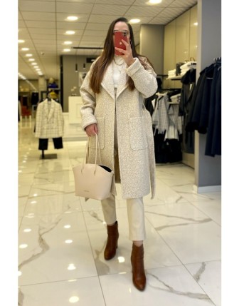 Ekol Taş Kırçıllı Kemer ve Cep Detaylı Kaban