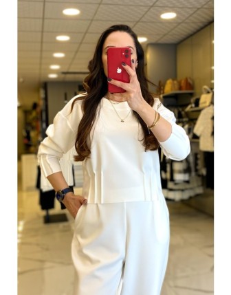 On Fashıon Ekru  Dikiş Detaylı Sweat