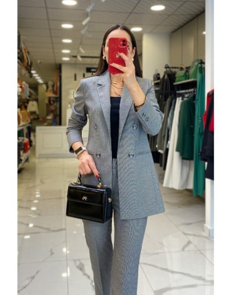 Ekol Siyah Pötikare Desenli Takım