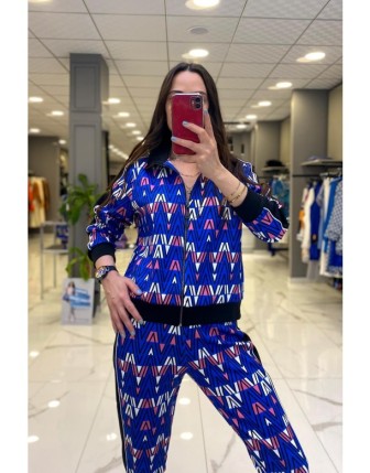 On Fashıon Saks Fermuarlı Eşofman Üstü