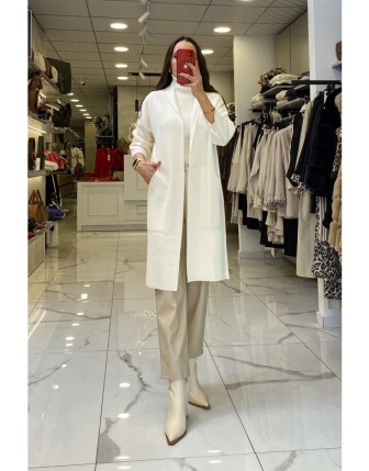 On Fashion Ekru Cepli Hırka 