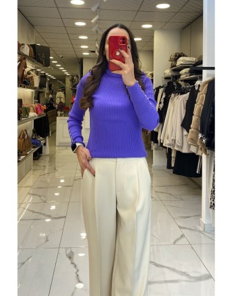 Vosse Mor  Balıkçı Yaka Fitilli Kazak 