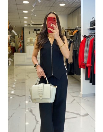 Miarte Siyah Fermuarlı Yelek