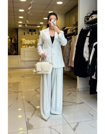 Sedna Mavi Düğmeli Ceketli Takım 