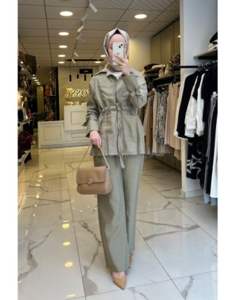 Vosse Haki Büzgülü,Kol Detyalı Qupra Takım