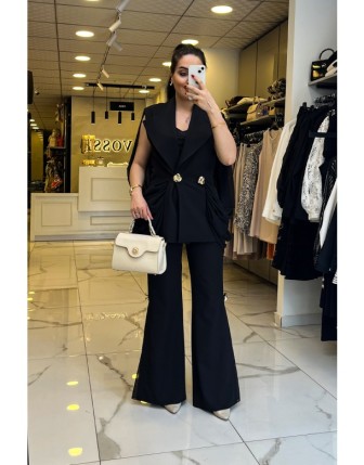 Mianotte Siyah Aksesuar Detaylı Takım 